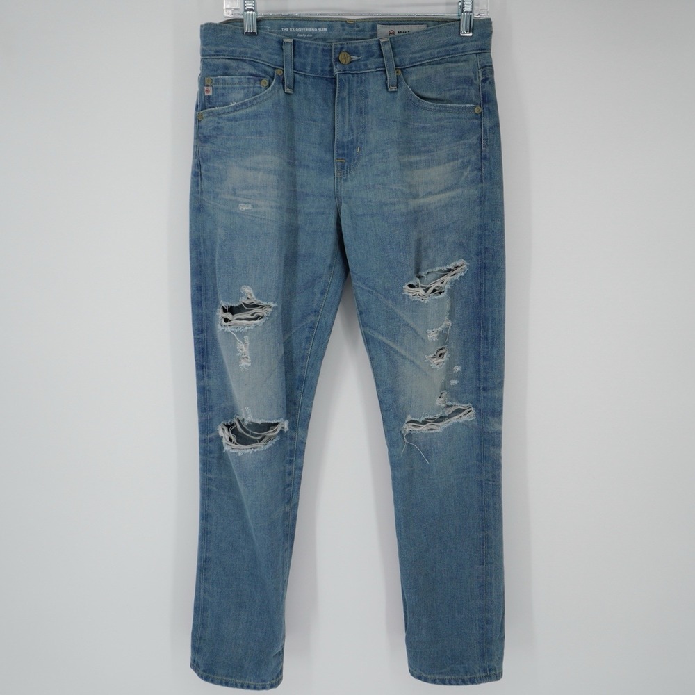 AG -ED Denim The Ex-Boyfriend Slouchy Slim Jean Women's Size 25 Distressed